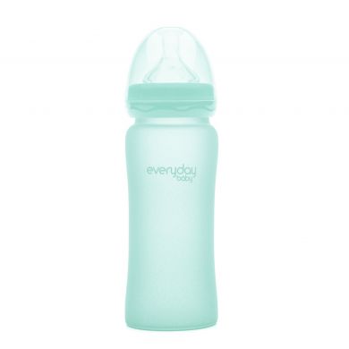 Стеклянная детская бутылочка с силиконовой защитой Everyday Baby 300 мл