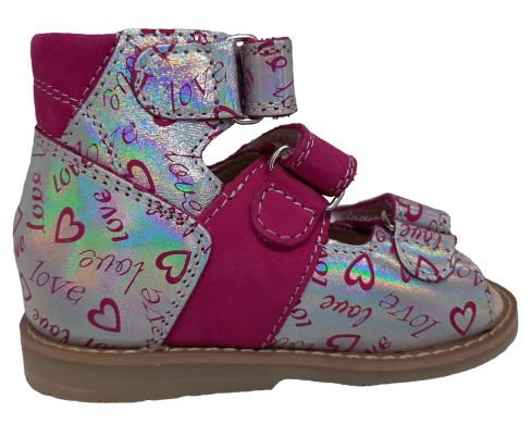 Ортопедичні сандалі для дівчинки, з супінатором Ortop 021 Love