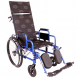 Купить Многофункциональная инвалидная коляска «Recliner » (с откидной спинкой) синяя с доставкой на дом в интернет-магазине ортопедических товаров и медтехники Ортоп