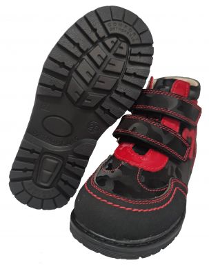 Ортопедичні черевики для дівчинки Ortop 220 BlackRed