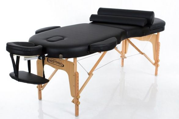 RESTPRO VIP OVAL 3 Переносной массажный стол (Кушетка), цвет черный