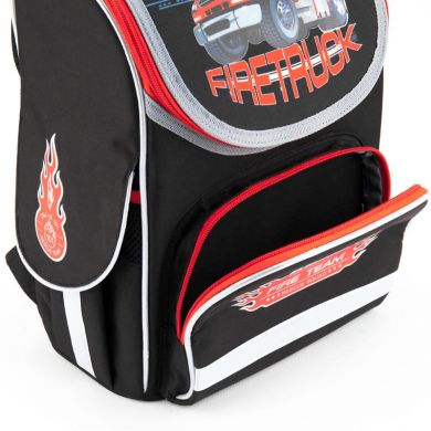 Школьный ортопедический рюкзак каркасный Firetruck K18-501S-1