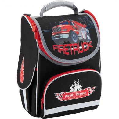 Шкільний ортопедичний рюкзак каркасний Firetruck K18-501S-1