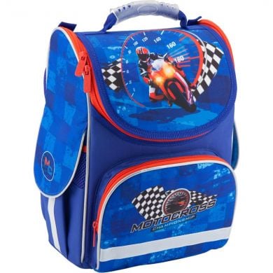 Школьный ортопедический рюкзак каркасный Motocross K18-501S-4